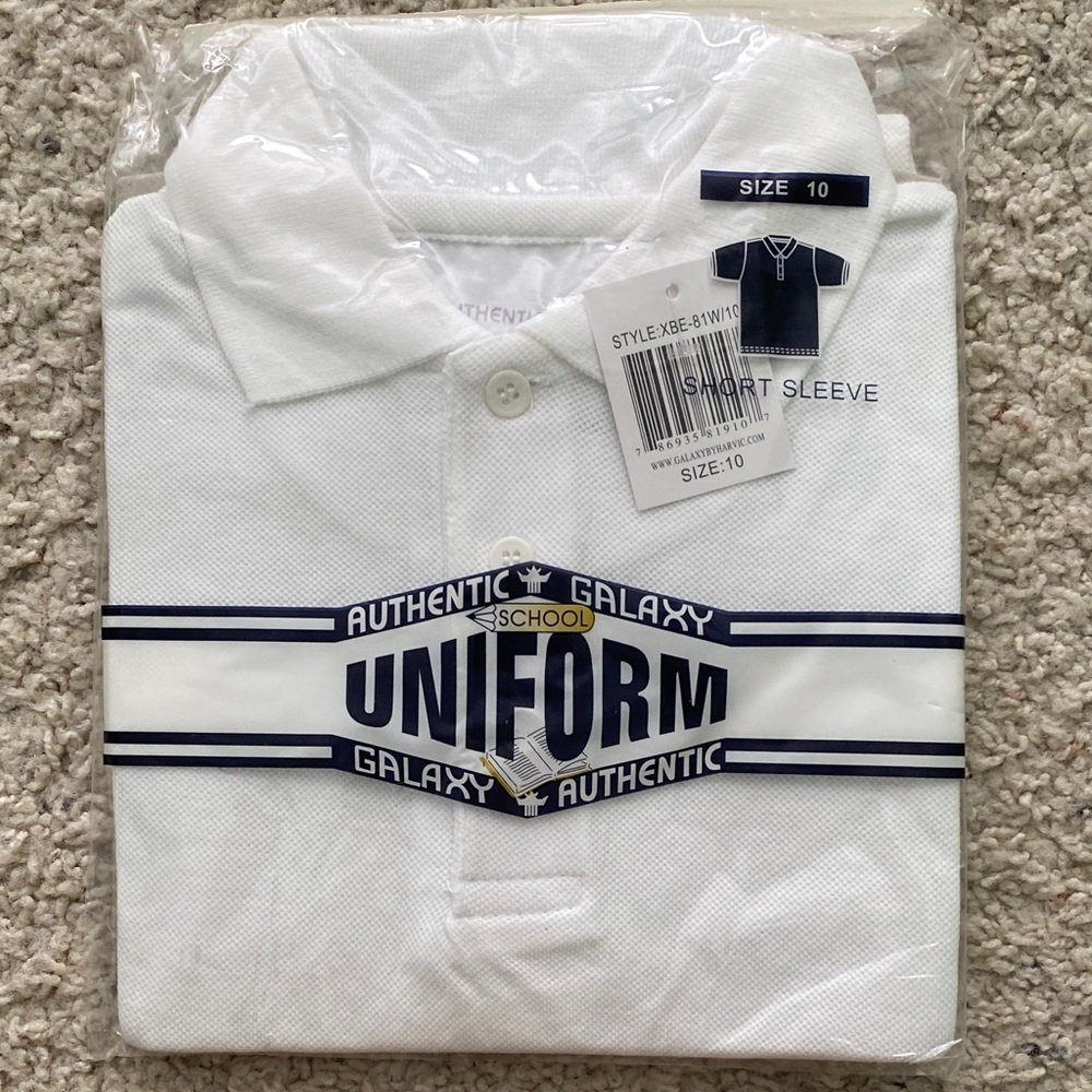 White Boy’s  Short Sleeve Uniform Shirt (Sold as a lot)